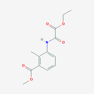 molecular formula C13H15NO5 B15118300 Methyl 3-(2-ethoxy-2-oxoacetamido)-2-methylbenzoate 