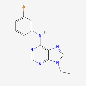 molecular formula C13H12BrN5 B15118307 N-(3-bromophenyl)-9-ethyl-9H-purin-6-amine 