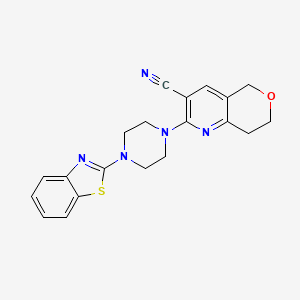 2-[4-(1,3-benzothiazol-2-yl)piperazin-1-yl]-5H,7H,8H-pyrano[4,3-b]pyridine-3-carbonitrile