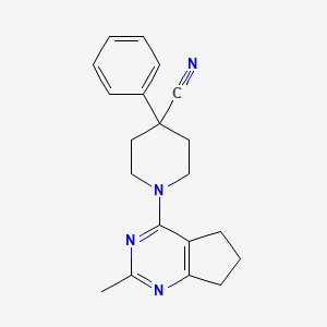 1-{2-methyl-5H,6H,7H-cyclopenta[d]pyrimidin-4-yl}-4-phenylpiperidine-4-carbonitrile