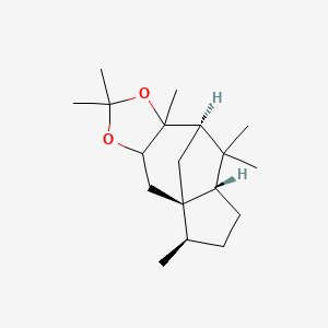 molecular formula C18H30O2 B1511834 4H-4a,9-Methanoazuleno[5,6-d]-1,3-dioxole, octahydro-2,2,5,8,8,9a-hexamethyl-, (4aR,5R,7aS,9R)- CAS No. 211299-54-6