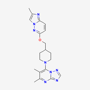 1-{5,6-Dimethyl-[1,2,4]triazolo[1,5-a]pyrimidin-7-yl}-4-[({2-methylimidazo[1,2-b]pyridazin-6-yl}oxy)methyl]piperidine