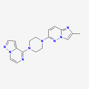 1-{2-Methylimidazo[1,2-b]pyridazin-6-yl}-4-{pyrazolo[1,5-a]pyrazin-4-yl}piperazine