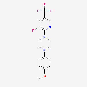 molecular formula C17H17F4N3O B15118391 1-[3-Fluoro-5-(trifluoromethyl)pyridin-2-yl]-4-(4-methoxyphenyl)piperazine 