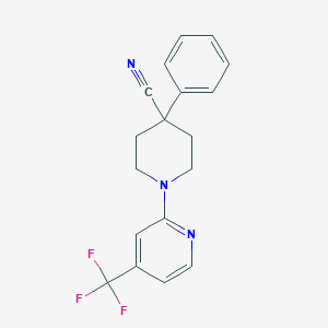 4-Phenyl-1-[4-(trifluoromethyl)pyridin-2-yl]piperidine-4-carbonitrile