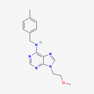 9-(2-methoxyethyl)-N-[(4-methylphenyl)methyl]-9H-purin-6-amine