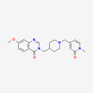 7-Methoxy-3-({1-[(1-methyl-2-oxo-1,2-dihydropyridin-4-yl)methyl]piperidin-4-yl}methyl)-3,4-dihydroquinazolin-4-one