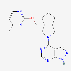 4-methyl-2-[(2-{1H-pyrazolo[3,4-d]pyrimidin-4-yl}-octahydrocyclopenta[c]pyrrol-3a-yl)methoxy]pyrimidine