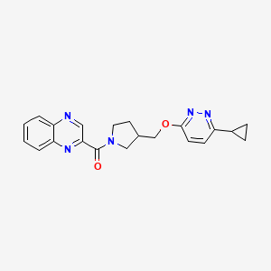 2-(3-{[(6-Cyclopropylpyridazin-3-yl)oxy]methyl}pyrrolidine-1-carbonyl)quinoxaline