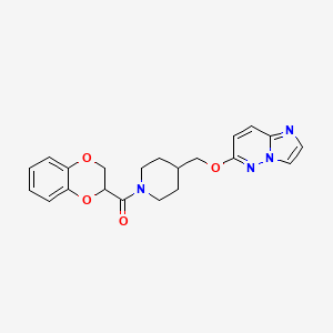 1-(2,3-Dihydro-1,4-benzodioxine-2-carbonyl)-4-({imidazo[1,2-b]pyridazin-6-yloxy}methyl)piperidine