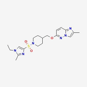 1-[(1-ethyl-2-methyl-1H-imidazol-4-yl)sulfonyl]-4-[({2-methylimidazo[1,2-b]pyridazin-6-yl}oxy)methyl]piperidine