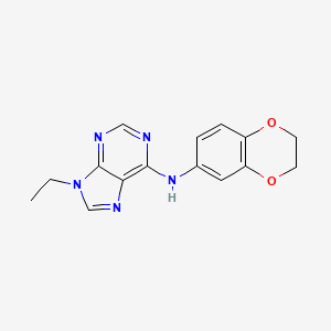 N-(2,3-dihydro-1,4-benzodioxin-6-yl)-9-ethyl-9H-purin-6-amine