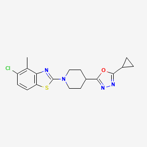 5-Chloro-2-[4-(5-cyclopropyl-1,3,4-oxadiazol-2-yl)piperidin-1-yl]-4-methyl-1,3-benzothiazole