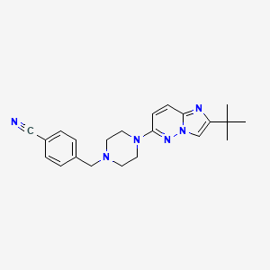 4-[(4-{2-Tert-butylimidazo[1,2-b]pyridazin-6-yl}piperazin-1-yl)methyl]benzonitrile