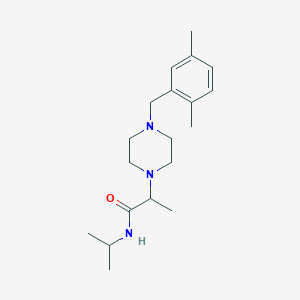 2-{4-[(2,5-dimethylphenyl)methyl]piperazin-1-yl}-N-(propan-2-yl)propanamide