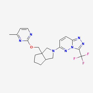 4-Methyl-2-({2-[3-(trifluoromethyl)-[1,2,4]triazolo[4,3-b]pyridazin-6-yl]-octahydrocyclopenta[c]pyrrol-3a-yl}methoxy)pyrimidine