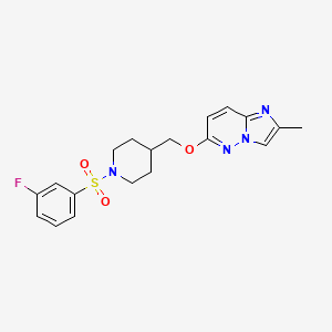 1-(3-Fluorobenzenesulfonyl)-4-[({2-methylimidazo[1,2-b]pyridazin-6-yl}oxy)methyl]piperidine