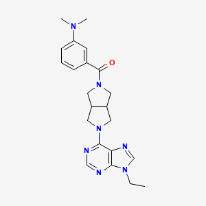 3-[5-(9-ethyl-9H-purin-6-yl)-octahydropyrrolo[3,4-c]pyrrole-2-carbonyl]-N,N-dimethylaniline