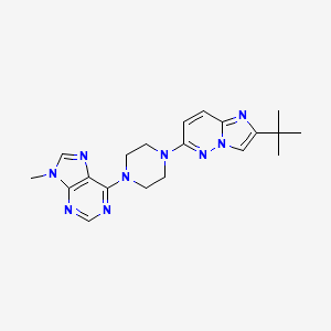 6-(4-{2-tert-butylimidazo[1,2-b]pyridazin-6-yl}piperazin-1-yl)-9-methyl-9H-purine