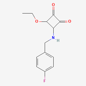 3-Ethoxy-4-[(4-fluorophenyl)methylamino]cyclobutane-1,2-dione