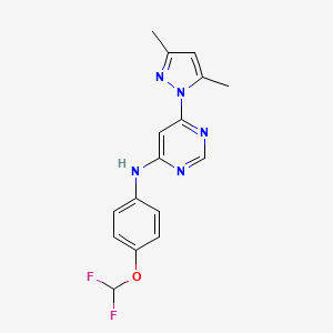 N-[4-(difluoromethoxy)phenyl]-6-(3,5-dimethyl-1H-pyrazol-1-yl)pyrimidin-4-amine