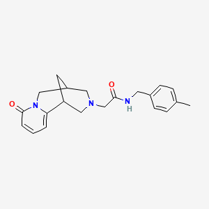 molecular formula C21H25N3O2 B15118749 N-[(4-methylphenyl)methyl]-2-{6-oxo-7,11-diazatricyclo[7.3.1.0^{2,7}]trideca-2,4-dien-11-yl}acetamide 