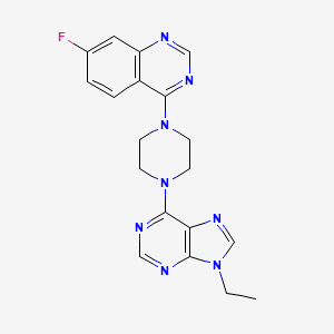 4-[4-(9-ethyl-9H-purin-6-yl)piperazin-1-yl]-7-fluoroquinazoline