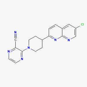 3-[4-(6-Chloro-1,8-naphthyridin-2-yl)piperidin-1-yl]pyrazine-2-carbonitrile