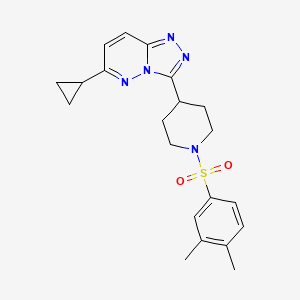 4-{6-Cyclopropyl-[1,2,4]triazolo[4,3-b]pyridazin-3-yl}-1-(3,4-dimethylbenzenesulfonyl)piperidine