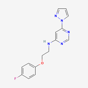 N-[2-(4-fluorophenoxy)ethyl]-6-(1H-pyrazol-1-yl)pyrimidin-4-amine