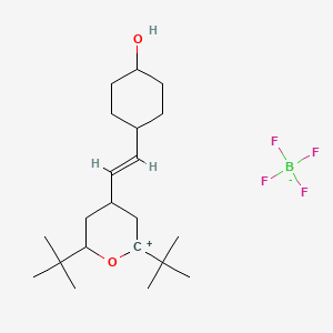 molecular formula C21H37BF4O2 B15118815 2,6-di-tert-butyl-4-[(E)-2-(4-hydroxyphenyl)ethenyl]-2H-pyran-2-ylium; tetrafluoroboranuide 