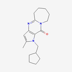 4-(Cyclopentylmethyl)-5-methyl-1,4,8-triazatricyclo[7.5.0.03,7]tetradeca-3(7),5,8-trien-2-one