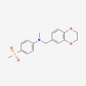 N-[(2,3-dihydro-1,4-benzodioxin-6-yl)methyl]-4-methanesulfonyl-N-methylaniline