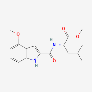 methyl (2S)-2-[(4-methoxy-1H-indol-2-yl)formamido]-4-methylpentanoate