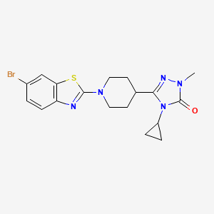 3-[1-(6-bromo-1,3-benzothiazol-2-yl)piperidin-4-yl]-4-cyclopropyl-1-methyl-4,5-dihydro-1H-1,2,4-triazol-5-one