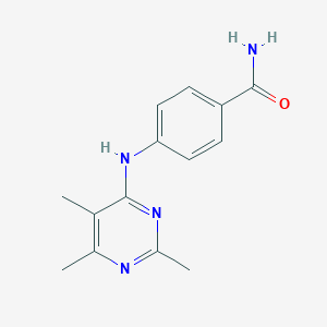 4-[(2,5,6-Trimethylpyrimidin-4-yl)amino]benzamide