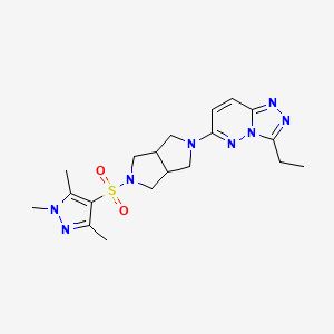 4-[(5-{3-ethyl-[1,2,4]triazolo[4,3-b]pyridazin-6-yl}-octahydropyrrolo[3,4-c]pyrrol-2-yl)sulfonyl]-1,3,5-trimethyl-1H-pyrazole