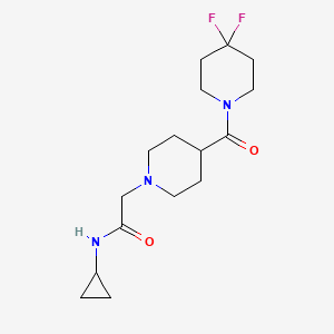 N-cyclopropyl-2-[4-(4,4-difluoropiperidine-1-carbonyl)piperidin-1-yl]acetamide