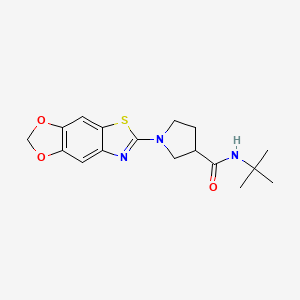 N-tert-butyl-1-([1,3]dioxolo[4,5-f][1,3]benzothiazol-6-yl)pyrrolidine-3-carboxamide