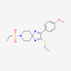 8-(Ethanesulfonyl)-2-(ethylsulfanyl)-3-(4-methoxyphenyl)-1,4,8-triazaspiro[4.5]deca-1,3-diene