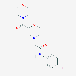 N-(4-fluorophenyl)-2-[2-(morpholine-4-carbonyl)morpholin-4-yl]acetamide