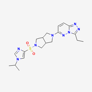 4-[(5-{3-ethyl-[1,2,4]triazolo[4,3-b]pyridazin-6-yl}-octahydropyrrolo[3,4-c]pyrrol-2-yl)sulfonyl]-1-(propan-2-yl)-1H-imidazole