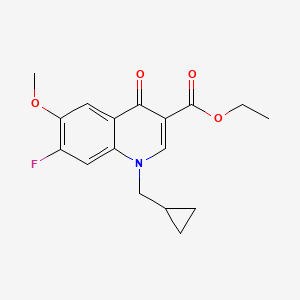 Ethyl 1-(cyclopropylmethyl)-7-fluoro-6-methoxy-4-oxo-1,4-dihydroquinoline-3-carboxylate