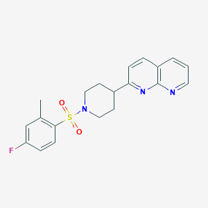 2-[1-(4-Fluoro-2-methylbenzenesulfonyl)piperidin-4-yl]-1,8-naphthyridine