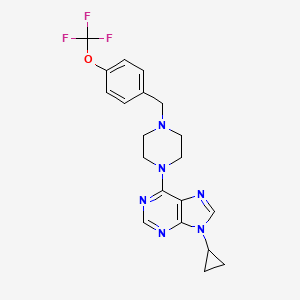 9-cyclopropyl-6-(4-{[4-(trifluoromethoxy)phenyl]methyl}piperazin-1-yl)-9H-purine