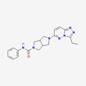 molecular formula C20H23N7O B15118977 5-{3-ethyl-[1,2,4]triazolo[4,3-b]pyridazin-6-yl}-N-phenyl-octahydropyrrolo[3,4-c]pyrrole-2-carboxamide 