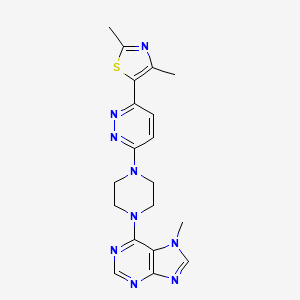 6-{4-[6-(2,4-dimethyl-1,3-thiazol-5-yl)pyridazin-3-yl]piperazin-1-yl}-7-methyl-7H-purine