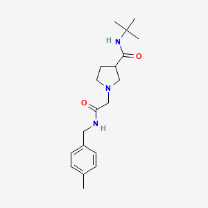 N-tert-butyl-1-({[(4-methylphenyl)methyl]carbamoyl}methyl)pyrrolidine-3-carboxamide