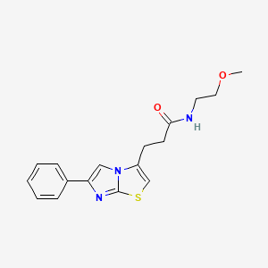 N-(2-methoxyethyl)-3-(6-phenylimidazo[2,1-b]thiazol-3-yl)propanamide