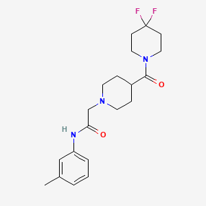 2-[4-(4,4-difluoropiperidine-1-carbonyl)piperidin-1-yl]-N-(3-methylphenyl)acetamide